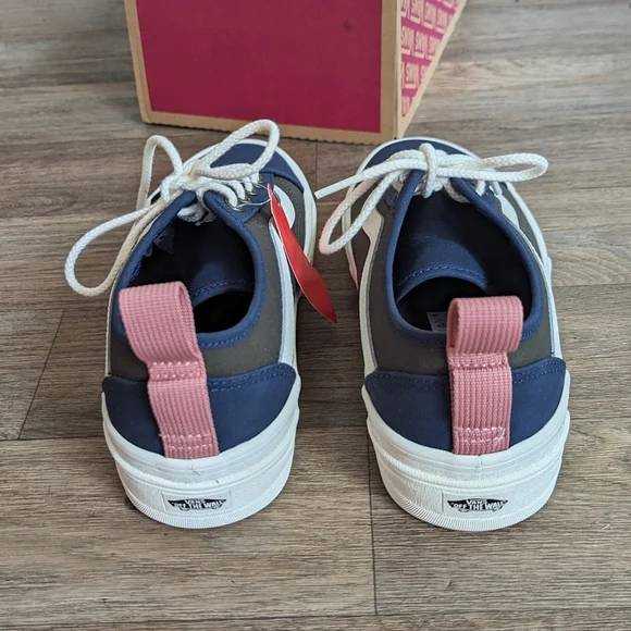 NIB Vans Sentry Old Skool Sneaker Waxed Canvas Navy Forest Women Size 8 - Picture 5 of 8